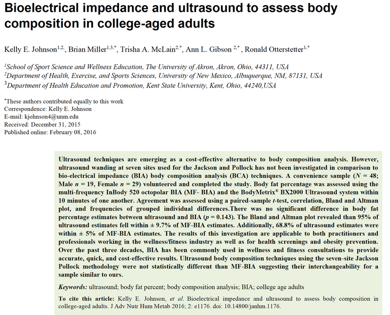 BodyMetrix Vs Bio-Ectrial Impedance